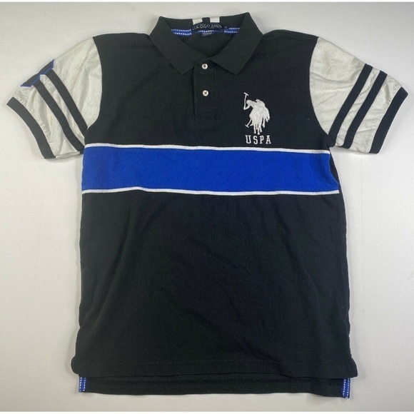 Mens Embroidered USPA Polo Shirt Large Pony - Picture 1 of 8